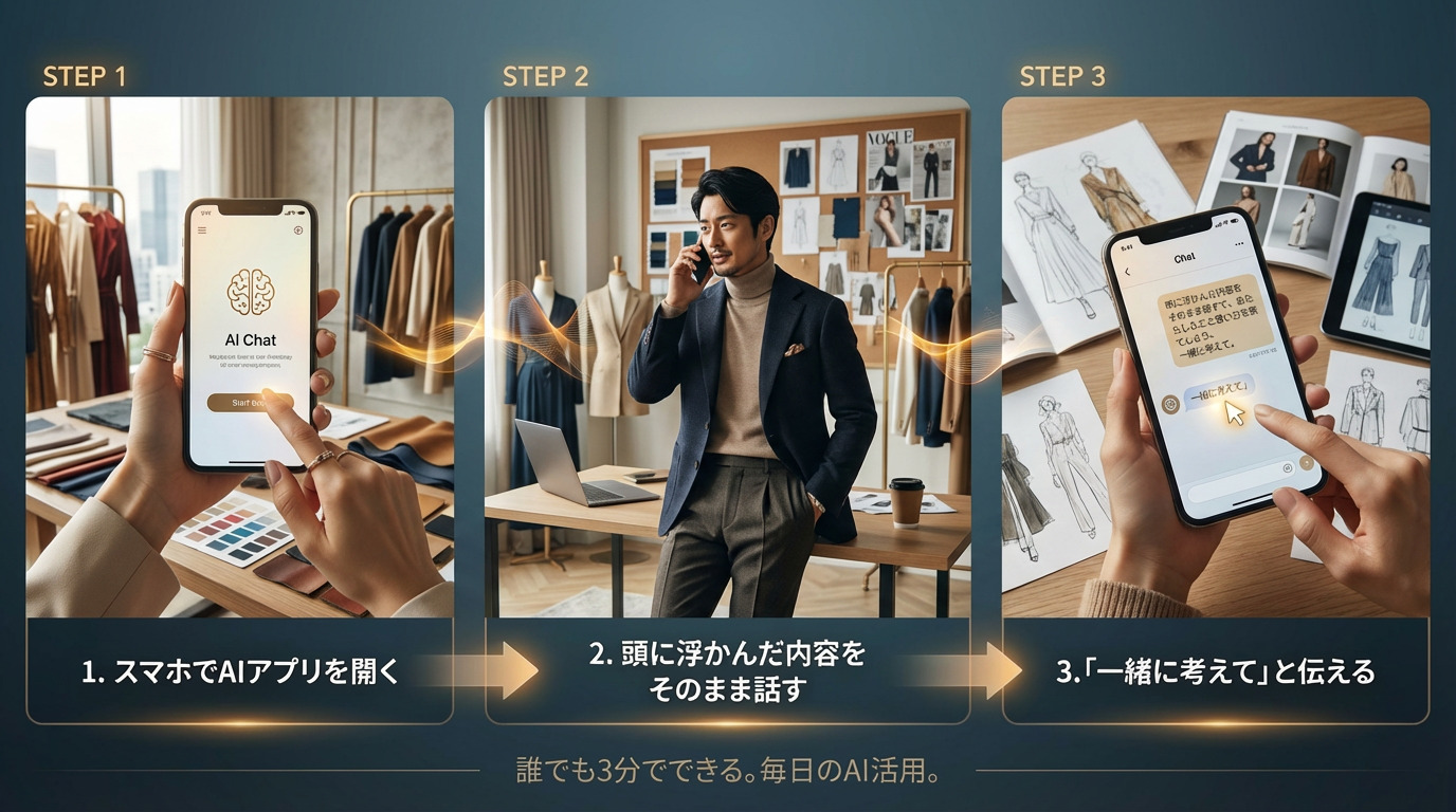3分で使える。“一緒に考えて”がAIの性能を最大化する
